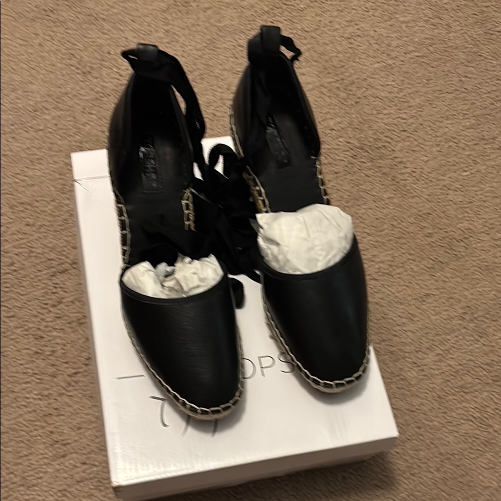 Black Espadrille Wedges